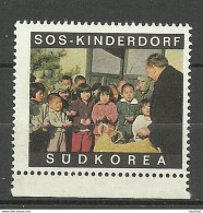 GERMANY Deutschland Reklamemarke SOS-Kinderdorf Süd-Korea (South Korea) MNH - Erinnophilie