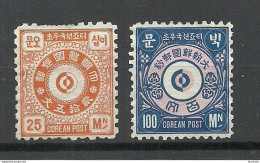 Korea Corean Post 1884 Michel I & III (not Issued Stamps) (*) Mint No Gum - Corea (...-1945)