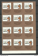 Korea 1988 Seoul Ausstellung Int. Sports Philatelic Exhibition Stickers Aufklebers Unused - Philatelic Exhibitions