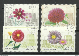 NORDKOREA North Korea 1976 Michel 1479 - 1482 O Flowers Blumen - Corea Del Norte