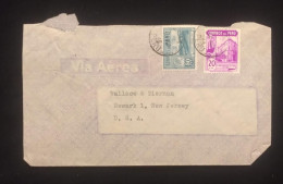C) 1946. PERU. AIRMAIL ENVELOPE SENT TO USA. DOUBLE STAMP. 2ND CHOICE - Amerika (Varia)