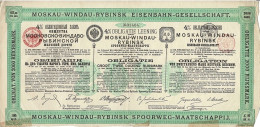 Obligation De 1907 - Obligation Mark Der Moskau-Windau-Rybinsk - Eisenbahn - Russie