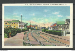 USA, Looking South From Station No 1 Wrightsville Beach N. Y., Unused Railway Eisenbahn - Stations - Zonder Treinen