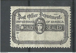 USA - Post Office Department Seal (Officially Sealed), Unused (*) - Sin Clasificación