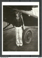 Amelia Earhart, President Of The Women Pilot Organisation Etc. Printed In USA, Unused Aviation Air Plane Flugwesen - Famous Ladies
