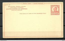 USA Stationery Card 3 C. McKinley, Unused - Andere & Zonder Classificatie