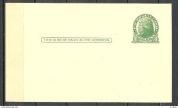 USA 1937 Postal Stationery Stamped Postal Card Ganzsache Jefferson 1 C. Unused - 1921-40