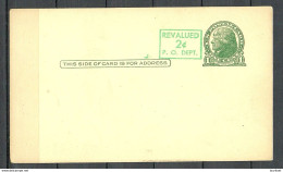 USA 1952 Postal Stationery Stamped Postal Card Ganzsache 1c Revalued 2c - Jefferson Unused - 1941-60