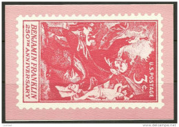 USA Post Card Unused With Benjamin Franklin Stamp - Marcofilia
