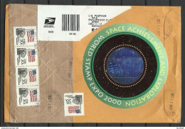 USA 2000 World Stamp EXPO 11,75 USD Michel 3357 Block 52 + 16 X 0,40 USD Unused Registered Cover - Gebruikt