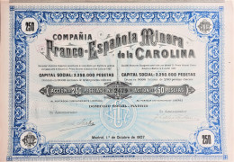Compania Franco-Espanola Minera De La Carolina - Madrid - 1907 - Mineral