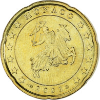 Monaco, Rainier III, 20 Euro Cent, 2002, Paris, SPL, Laiton, Gadoury:MC176 - Mónaco