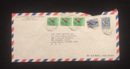 C) 1968. SURINAME. AIRMAIL ENVELOPE SENT TO USA. MULTIPLE STAMPS. 2ND CHOICE - Altri - America