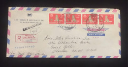 C) 1980. NETHERLANDS. AIRMAIL ENVELOPE SENT TO USA. MULTIPLE STAMPS. 2ND CHOICE - Amerika (Varia)
