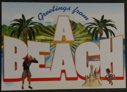 Carte Postale "Descartes Media" (2007) - Greeting From A Beach - Restez En Vacances Avec Les Sims ! - Pubblicitari