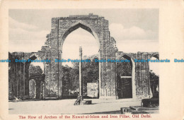 R100000 The Row Of Arches Of The Kuwat Ul Islam And Iron Pillar. Old Delhi. Lal - World
