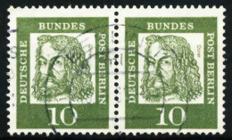 BERLIN DS BED. DEUT. Nr 202 Zentrisch Gestempelt WAAGR PAAR X5EBAF6 - Used Stamps