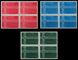 MONACO 1971 Nr 1014-1016 Postfrisch VIERERBLOCK S00362E - Unused Stamps
