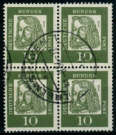 BRD DS BED. DEUT. Nr 350y Zentrisch Gestempelt VIERERBLOCK X95D25E - Used Stamps