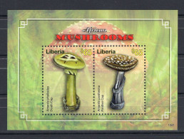 Liberia Block 2v 2011 Mushrooms Mushroom Fungi Amanita MNH - Liberia