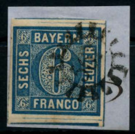 BAYERN MÜHLRADSTEMPEL AUF Nr 10 GMR 567 Gestempelt Briefstück X744D16 - Used