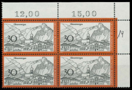 BRD 1970 Nr 622 Postfrisch VIERERBLOCK ECKE-ORE X832C26 - Ungebraucht