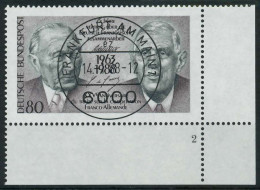 BRD BUND 1988 Nr 1351 Zentrisch Gestempelt FORMNUMMER 2 X8514AE - Used Stamps