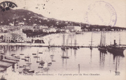 Nice (06) Tampon Hôpital Complémentaire N° 58 (hôtel) Terminus En 1918 Sur Carte De Cannes - Oorlog 1914-18