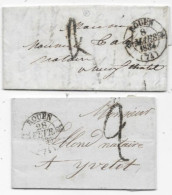 SEINE MARITIME 2 Lettres Càd ROUEN  Type 12 Taxe Tampon 2 Et 3 Confection Locale - 1801-1848: Précurseurs XIX