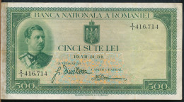 °°° ROMANIA - 500  LEI 1934 °°° - Romania