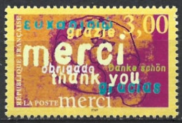 France 1999. Scott #2712 (U) Merci (Thank You) - Used Stamps