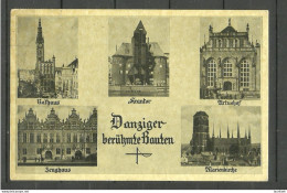 Germany Poland Danzig GDANSK Danziger Berühmte Bauten Architecture, Used, O 1937, Sent To Finland, With Stamp - Danzig