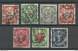 Germany Deutschland DANZIG 1924/25 Michel 41 - 45 & 47 & 49 O Dienstmarken - Dienstzegels