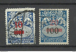 Germany Deutschland DANZIG 1932 Michel 41 - 42 O Portomarken Postage Due - Segnatasse