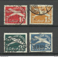 Germany Deutschland DANZIG 1925 Michel 251 - 254 O Air Mail Flugzeuge Air Planes - Oblitérés