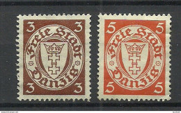 Germany Deutschland DANZIG 1935 Michel 193 Y & 216 Y * - Mint