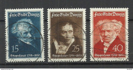 Germany Deutschland DANZIG 1938 Michel 281 - 283 O - Gebraucht