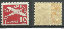 Germany Deutschland DANZIG 1938 Michel 298 MNH But Gum Faults Air Plane Flugzeug - Neufs
