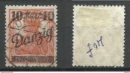 Germany Deutschland DANZIG 1920 Michel 31 I O - Gebraucht