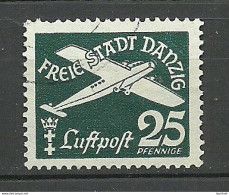 Germany Deutschland DANZIG 1938 Michel 300 O Air Plane Flugzeug - Gebraucht