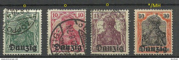 Germany Deutschland DANZIG 1920 Michel 1 - 3 & 5, O/* - Afgestempeld