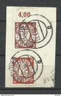 Germany Deutschland DANZIG 1924 Michel 193 O On Cover Cut Out Interesting Color Shade - Oblitérés