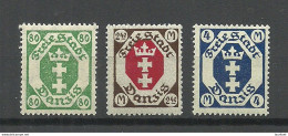 Germany Deutschland DANZIG 1922 Michel 94 & 97 - 98 MNH - Mint