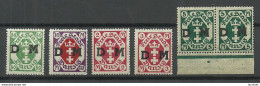 Germany Deutschland DANZIG 1921/22 Dienstmarken Michel 16 - 18 & 23 - 24 MNH - Servizio