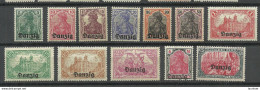 Germany Deutschland DANZIG 1920 = 12 Werte Aus Satz Michel 1 - 15 MNH - Neufs