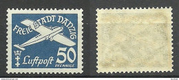 Germany Deutschland DANZIG 1935 Michel 254 (*) New Gum Neugummi Air Plane Flugpost - Nuovi