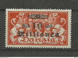 Germany Deutschland DANZIG 1923 Michel 168 MNH - Mint