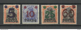 Germany Deutschland DANZIG 1920 Michel 16 - 19 MNH - Nuevos