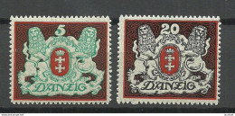Germany Deutschland DANZIG 1921 Michel 87 & 89 MNH - Mint