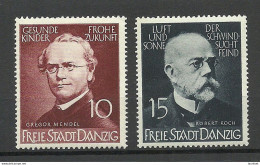 Germany Deutschland DANZIG 1939 Michel 306 - 307 MNH Mendel & Koch - Mint